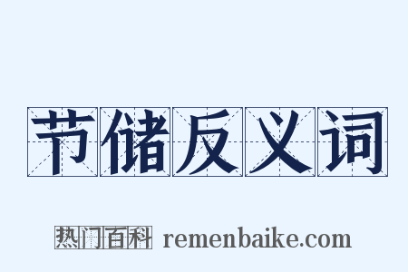 节储反义词是什么意思的图片